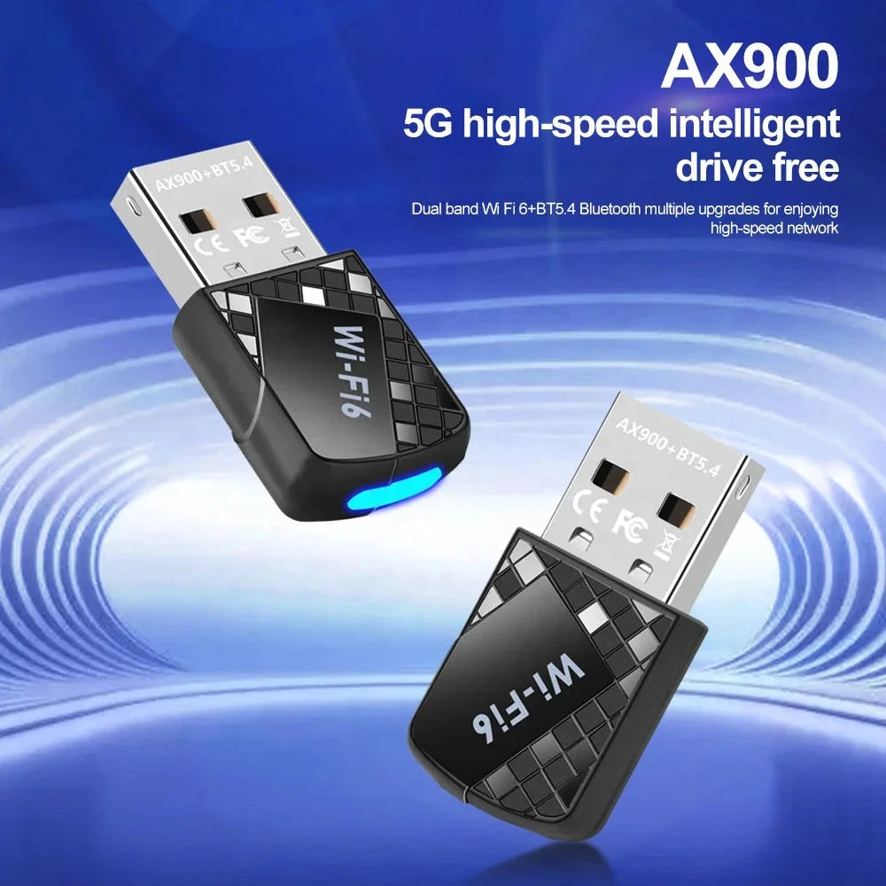 AX900 Bluetooth 5.4 USB WIFI 900Mbps adaptateur USB sans fil double bande 2.4G 5G WiFi 6 récepteur de carte réseau d'ordinateur Shenzhen Higi Technology Co., Limited