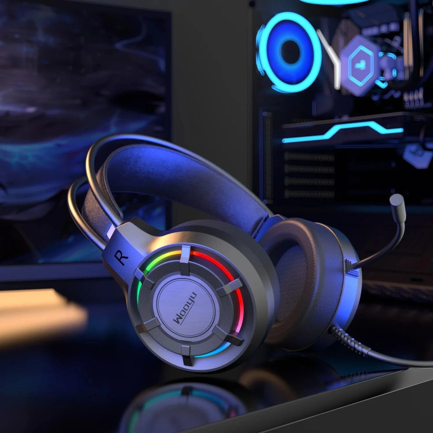 CASQUE USB Headset Gamer Gaming Headphone 7.1 RGB Gaming Headset Headphones Guangzhou Hengtongda Network Technology Co., Ltd.
