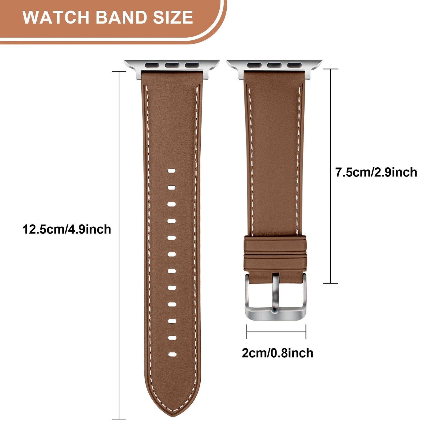 RYB Premium Watch Strap Leather TPU for Apple Watch 41mm 45mm 49mm, Vintage Bracelet for iWatch Series 8 Ultra Watch Band Shenzhen Honghuanglan Technology Co., Ltd.