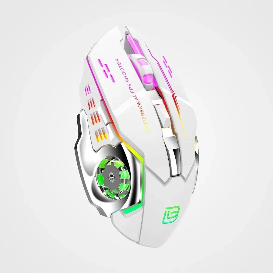 BAJEAL M500 LED Backlit USB Optical Ergonomic Rechargeable bluetooth 2.4G 