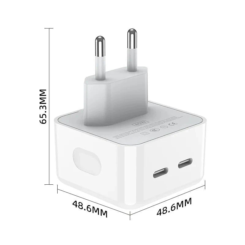 Chargeur rapide Double Ports Adaptateur secteur USB-C Chargeur mural de voyage 3A, IPhone PD Shenzhen Xingkaisheng Digital Technology Co., Ltd.