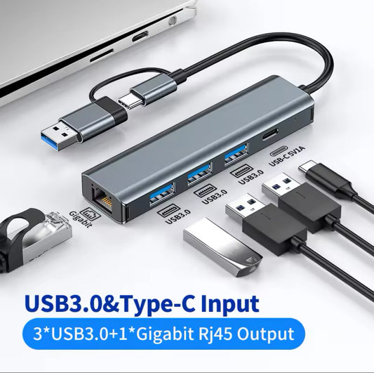 Hub USB 3.0 Pour Adaptateur Pour Ordinateur Portable PC Ordinateur PD Charge Dock Station RJ45 Compatible HDMI TF/SD Carte Notebook Type-C Splitter