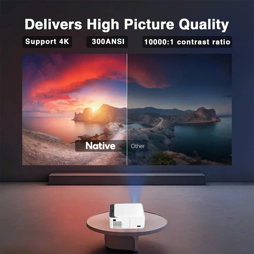 PROJECTEUR Android 13 Système T6 Mini Portable Home Cinéma Vidéo LED LCD 4K Projecteur Intelligent Shenzhen Funphenix Technology Co., Ltd.