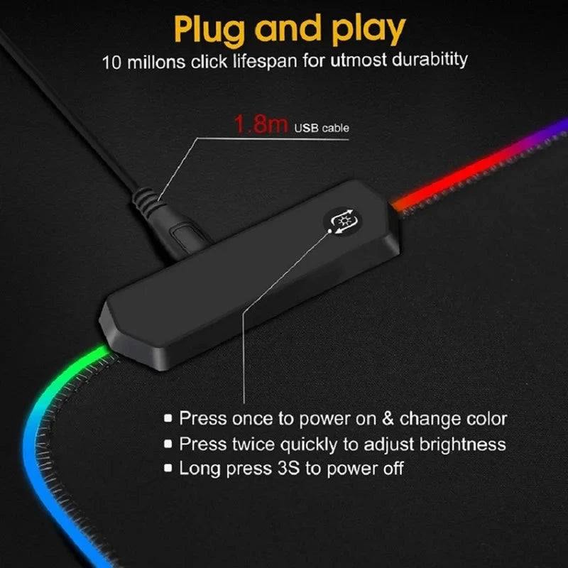 Tapis de souris sans fil rgb, blanc, avec chargeur, personnalisé, pour gaming, dimension 3xl Shenzhen Yiqi Network Technology Co., Ltd.